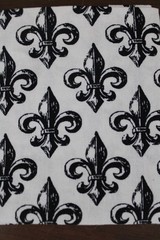 Fabric Fat Quarter Single Piece 100% Cotton 18″ x 21″ “Fleur Onyx” Pattern NEW!