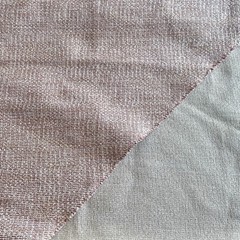 VTG Tweed Upholstery Fabric Pink Beige Cream Cotton Blend 50Wx2FT+Tricut REMNANT