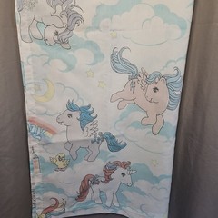 Vintage 1980s G1 First 1st Generation My Little Pony Fabric Scrap From Sheet Set