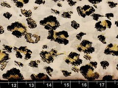 Tina SCRAP 9″x21″ Cheetah Animal Fur Print Cougar Metallic Gold Cotton Fabric