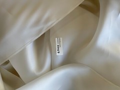 SILK SATIN ORGANZA SNOW WHITE, 54-55″ WIDE, BY THE YARD.