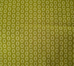 1 yd 16″ Contempo Unbranded White Ovals on Bright Sage Green