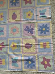 Cotton Fabric GINGHAM Butterfly Flowers Pastels 45×37″ Faye Burgos Springs