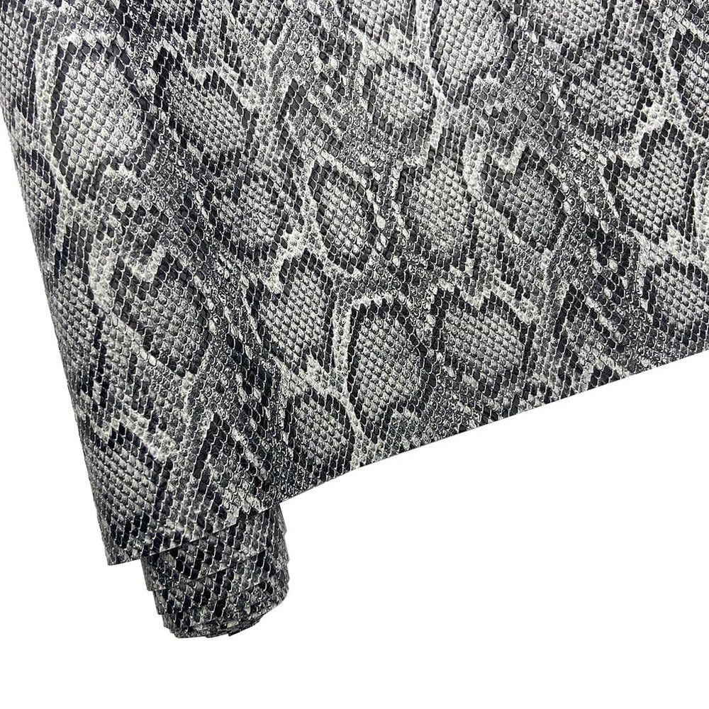 12″X54″ Snake Patterned PU Faux Leather,Embossed Snake Textured Faux Synthetic