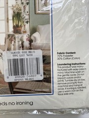 Vintage fabric Country Inn by Stevens prepackaged fabric 3 @ 45 x 108 & valance