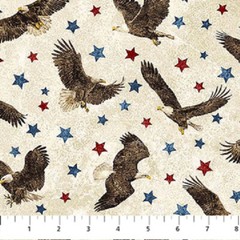 Stars & Stripes 10th Patriotic Stars cotton quilt fabric Northcott 20159-30