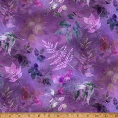 Hoffman – Dandelion Wishes – Fern And Foliage – Marsala, Fabric BTY