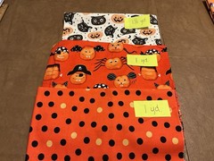 Halloween Print Cotton Fabrics Unused Various Cuts 15 Yds. Total