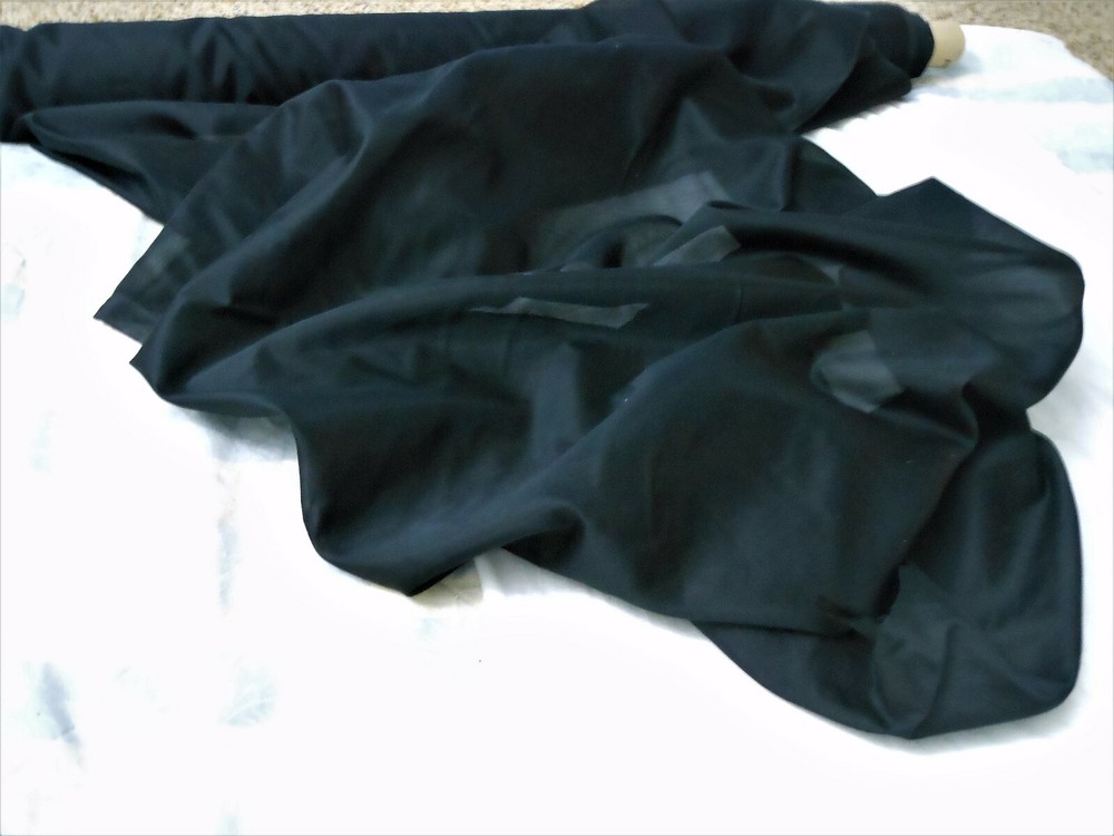Silk Rayon Black softer organza? 1 linear yard 43″ wide semi transparent