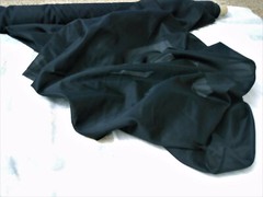 Silk Rayon Black softer organza? 1 linear yard 43″ wide semi transparent