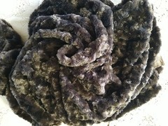 Minky Dark Brown Rosebud Swirl Fabric Plush Faux Fur 59″ Wide x 40″ Long
