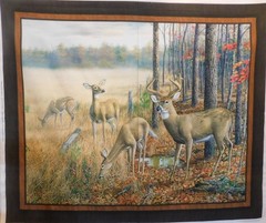 Marshall Dry Goods A Brand New Day Deers Fabric panel 100% cotton 45″