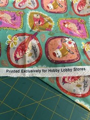 Hobby Lobby Green Bird Fabric Cameo Quilt Cotton 1 Y x 44″ F69