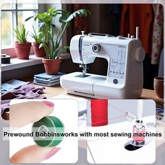 StiVerse 210 Pcs Prewound Bobbin Thread, 36 210 pieces, 36 Colors (210PCS)