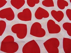 Cotton Fabric Cut-Out Yes/No Red Heart Boxer Shorts S-M-L Puppy Dog Applique