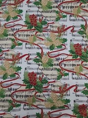 Seasons Greetings by Fabri-Quilt # 536 1 Yard Music Note Christmas Fabric
