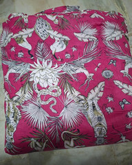 Indian 5 Yard Hand Artisan Floral Print 100% Cotton Dressmaking Craft Fabric
