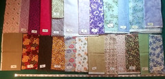 FQs 1/4 yds SCRAPS Floral Lillies Daisy Leaves Blenders cotton quilting Fabric