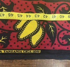 Tanzanian Kanga Fabric Uncut Doti 115×42 Cotton Swahili Text Tanzania GIGA 8088