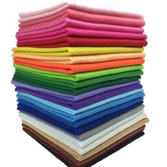 24 PCS 20x30cm Soft Felt Fabric Sheets, 1.4mm Thick, Assorted Color, Craft