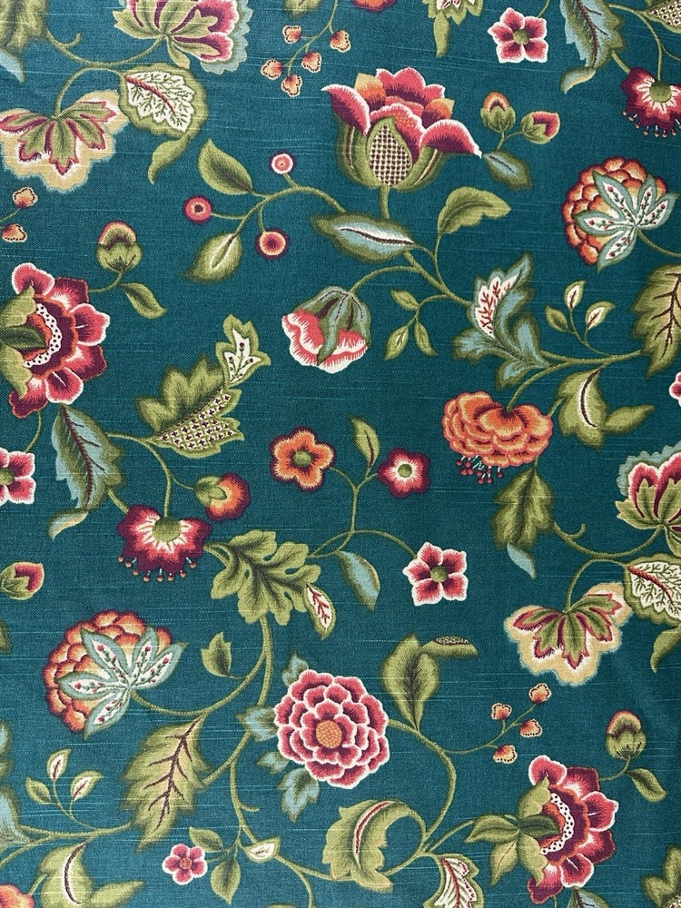 Richloom Mystery Green Grotto Multicolor Floral Upholstery Fabric-109” X 54”