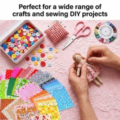 200 Pcs 4″ x 4″ (10cm x 10cm) Cotton Craft Fabric Bundle Squares, Pre-Cut Flo…