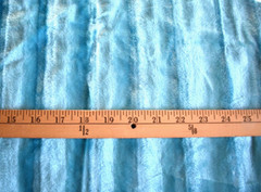 TURQUOISE STRIPED VELBOA 100% POLYESTER SHORT PILE FAUX FUR 19×60 INCHES