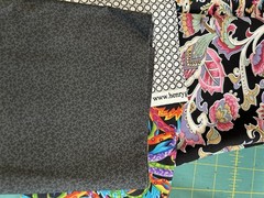 Lot of Black Quilt Fabric Remnant Scraps Almost 9 Oz Cotton Dark F65