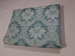 Sage Green Floral Damask Jacquard Upholstery Fabric – 52″ x 42″