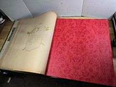 Large Vintage Salesman Fabric Wallpaper Sample Book with Samples