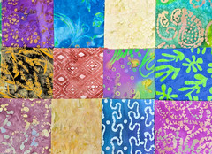 48 PCS BATIK ~ 5″X5″ PRE-CUT QUILT SQUARES CHARM PACK ~ FREE SHIPPING