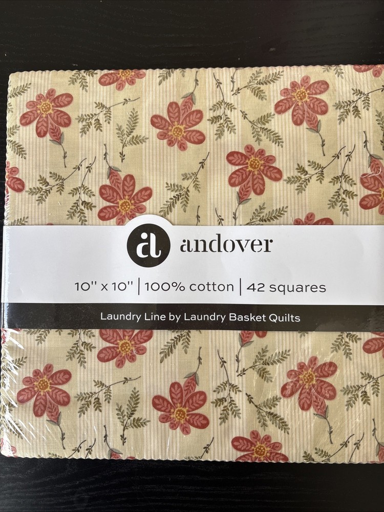 Laundry Basket Quilts LAUNDRY LINE 10” Sundae For Andover Fabrics