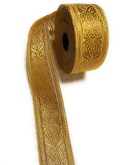 Metallic Bricade Ribbon, Sold by the Yard