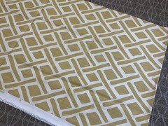 Designer Remnant Yellow & Cream 118” X 54” Bright Fun