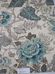 Kravet Basics Fabric Remnant 36″x25″ Pattern “Bagary” Color Blues Greys
