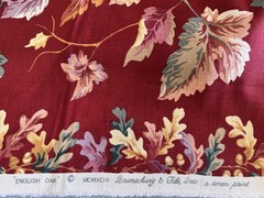 RARE Retired Brunschwig & Fils 1993 “ ENGLISH OAK ” Fabric In Red 3 Yards