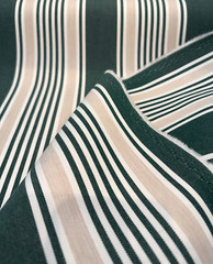 Sunbrella Aspen Green Stripe Performance Upholstery Outdoor Fabric By the yard