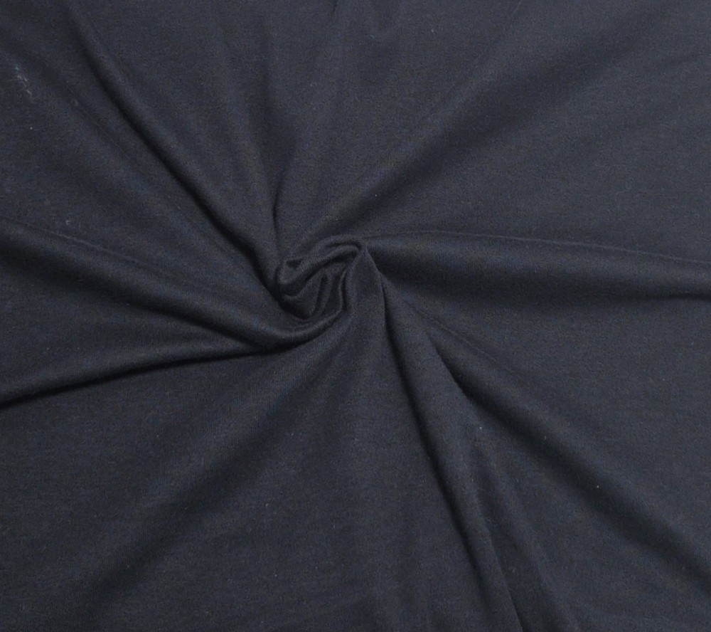 Navy Cotton Interlock Knit Fabric By the Yard 260 GSM 6/22