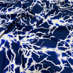 Thunders Printed Nylon Spandex Fabric 4 Way Stretch for Swimwear by the Yard