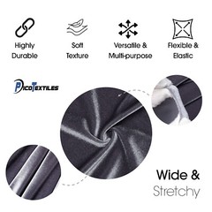 Charcoal Gray Stretch Velvet Fabric – 60″ Wide – Polyester Spandex – by the Yard