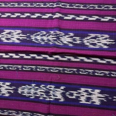 Guatemalan Fabric Icot 18 Inches Wide By 36 Inches Long Blue White Purple Hand W