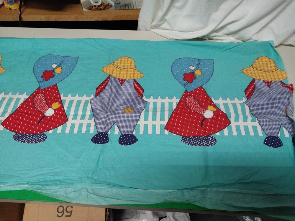 36 Inches By 34 Inches Sunbonnet Sue & Overall Sam by Fence Fabric