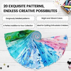 -18 Options-100% Cotton Jelly Roll Fabric Precut Strips for Quilting, Crafting