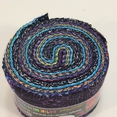 Laurel Burch For Clothworks, Batik Menagerie Midnight Jelly Roll 40 Piece 2 1/2″