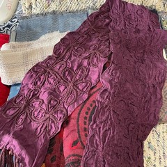 Wool & wool blend remnants fabric patchwork quilting crafts scarf scraps