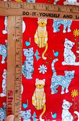Patty Reed for Fabric Traditions Sparkle Cat Cotton FAbric 40″ x 20″