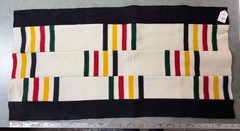 Pendleton Wool Blanket md. weight patchwork fabric piece 35×17.75 in F171