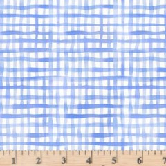 Blue Muse Pretty Plaid Delphinium CX9731 100% Cotton Fabric By the half yard