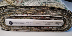 Fabric 108” Wide Cotton Quilt Backingfrom Windham by the Yard – Old World Map