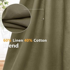 Linen Linen Cotton Fabric 1 Yard 61″ Wide, Linen Cotton Blend | Breathable 60…